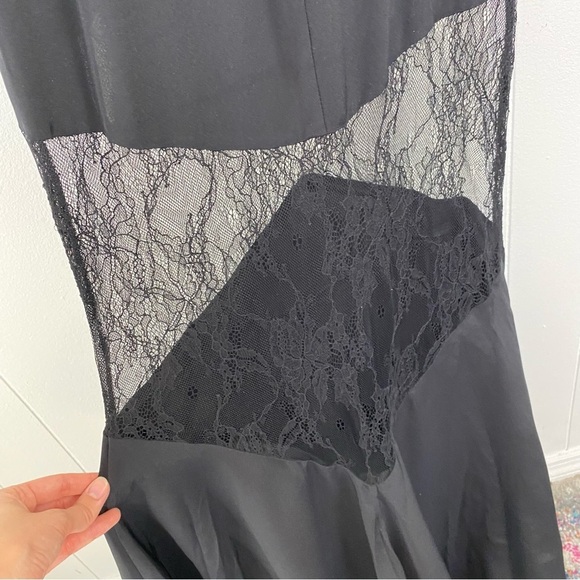 Stone Cold Fox Edwin Black Silk Slip Gown Size XS/S  Maxi Dress Elegant Silk - Picture 12 of 16